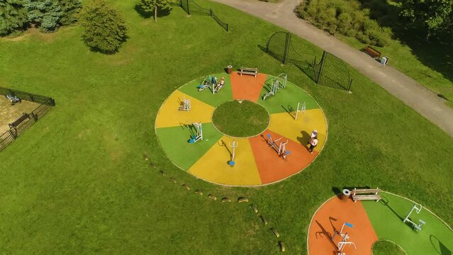 Playground Park Wladyslawa Lokietka Wloclawek Plac Zabaw Aerial View Poland