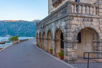 Perast museum during a summer day in montenegro
