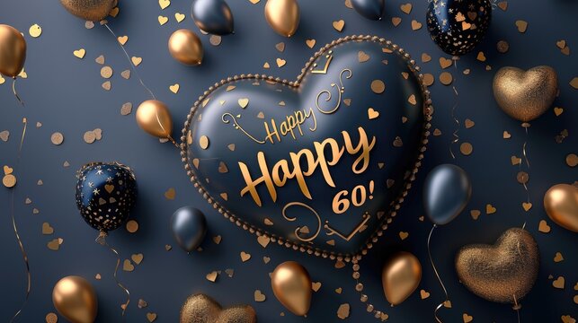 Happy 60th: a celebratory message commemorating six decades of life's journey, filled with gratitude, love, and cherished memories, marking this special milestone with joy and appreciation