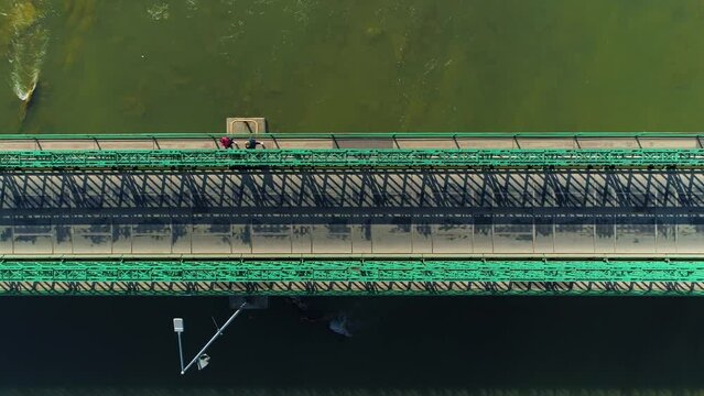 Bialogorski Bridge Sanok River San Aerial View Poland