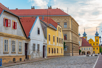 Pedestrian street in the old town of Osijek, Croatia