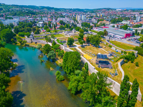 Panorama view of Kastel Fortress in Banja Luka, Bosnia and Herzegovina