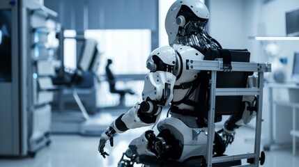 Robotics in rehabilitation therapy   AI generated illustration