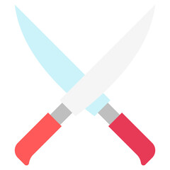 Cutting Knife multi color icon, relate to gastronomy theme. use for UI or UX kit, web and app development.