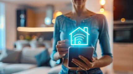Smart home technology for aging in place   AI generated illustration