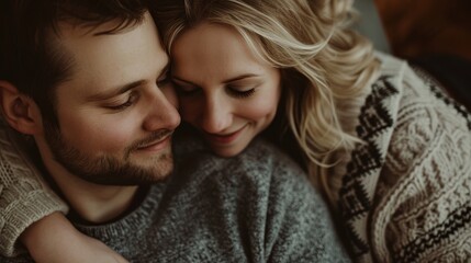 Soft music playing in the background as the couple s  AI generated illustration