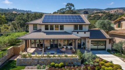 Solar panels as a statement of commitment to sustain AI generated illustration