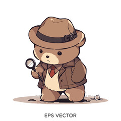 detective teddy bear