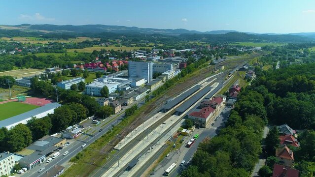 Railway Station Jelenia Gora Stacja Kolejowa Aerial View Poland