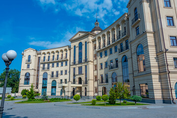 Fototapeta premium Headquarters of Sheriff in Tiraspol, Moldova