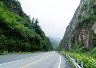 Road thru the Mountains in Alaska 