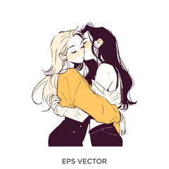 lesbian kissing, lesbian kissing clipart