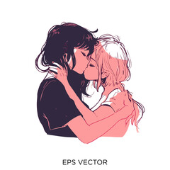 lesbian kissing, lesbian kissing clipart