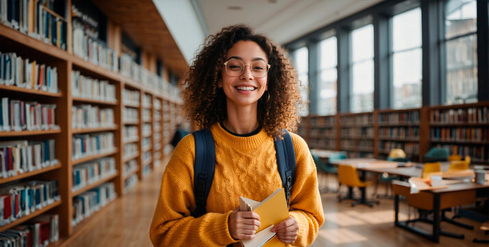Felicidade Liter&aacute;ria: Uma Aluna Envolvida em Aprendizado na Biblioteca