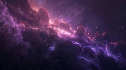 The ethereal beauty of pink and purple clouds drifti  AI generated illustration