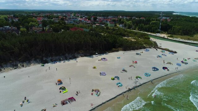 Beach Baltic Sea Rowy Plaza Morze Baltyckie Aerial View Poland