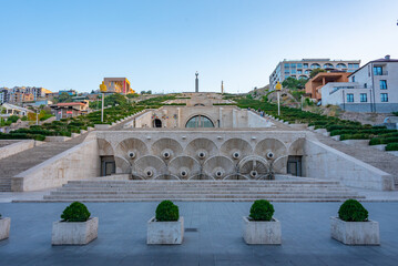 Sunset view of Yerevan cascade in Armenia © dudlajzov