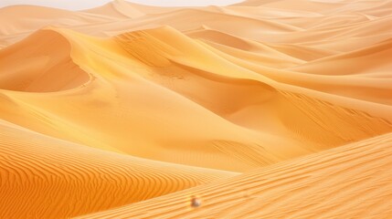 Fototapeta na wymiar The subtle patterns of sand dunes in the desert AI generated illustration