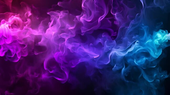 Defocused blue and purple smoke on a dark background