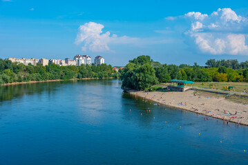 Obraz premium Beach at Dniester river in Tiraspol, Moldova