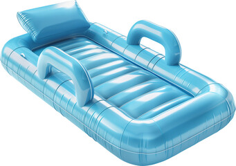 Blue inflatable pool lounger