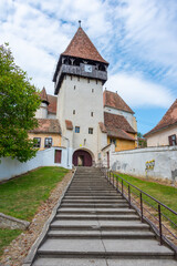 The fortified church of Bazna in Romania