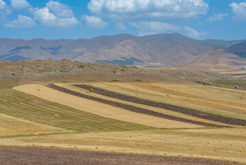 Fototapeta na wymiar Mountainous landscape of Armenia during a sunny day