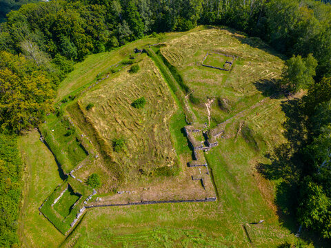 Dacian Fortress Blidaru in Orastie mountains in Romania