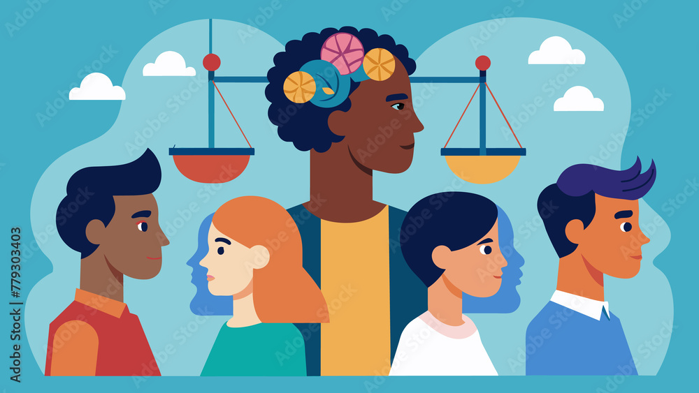 Poster overcoming implicit bias through brain training can lead to a more inclusive society where individua