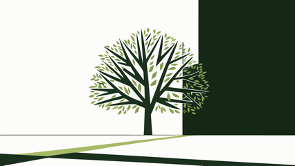 
Flat Design Illustration: Tree Vector Collection on White Background