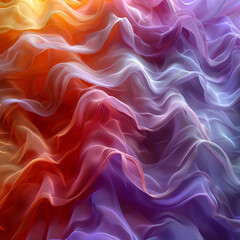 Obraz premium Digital art composition on an abstract background with swirling waves of red and yellow, reminiscent of flowing fabric.