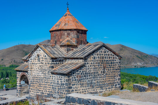 Sunny day at Sevanavank church in Armenia
