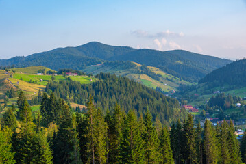 Summer day at Ciumarna pass in Romania
