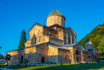 Obraz premium Sunset at Gelati monastery in Georgia