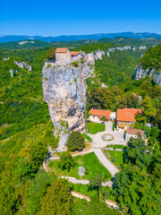 Katskhi Column in georgia during a sunny day