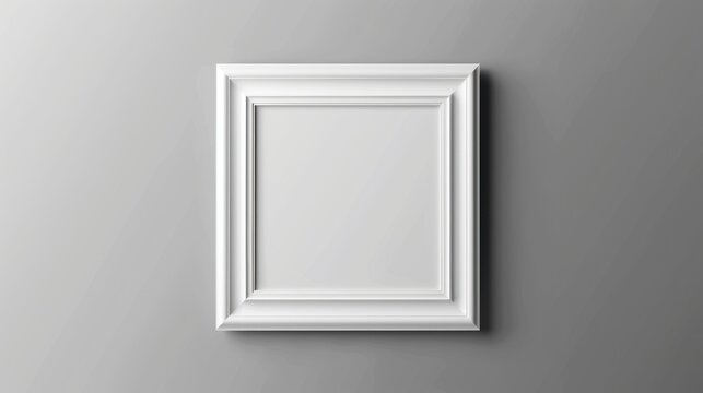 AI generates a white square frame that is mounted on the wall