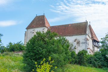 The fortified church of Bazna in Romania