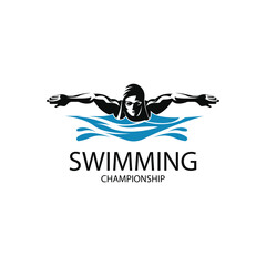 The perfect logo is suitable for use for businesses related to swimming