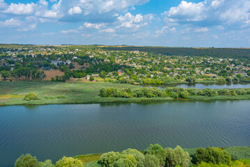 Naklejka premium Panorama view of Popencu village in Moldova