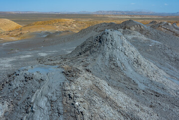 Qobustan mud volcanoes in Azerbaijan
