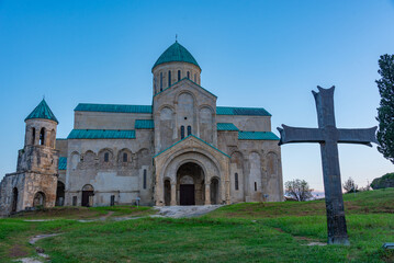 Sunrise view of Bagrati Cathedral in Kutaisi, Georgia