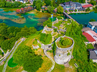 Castle at Bosanska Krupa town in Bosnia and Herzegovina