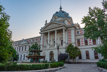 Obraz premium Sunrise at the Coltea Clinical Hospital in Bucharest, Romania