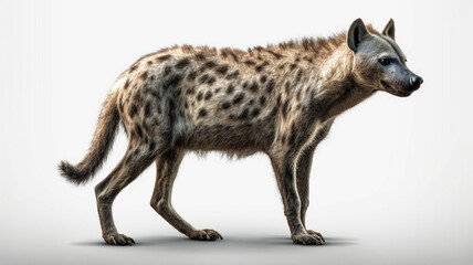 Fototapeta premium Hyena, Hyenas, Hyena Cub on White Background