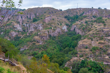 Obraz premium Old Khndzoresk abandoned cave town in Armenia