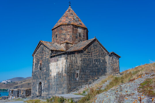 Sunny day at Sevanavank church in Armenia
