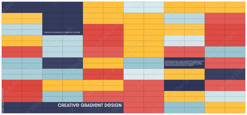 Poster pixels mosaic pattern gradient colorful abstract background set. pastel color graphic design for cov