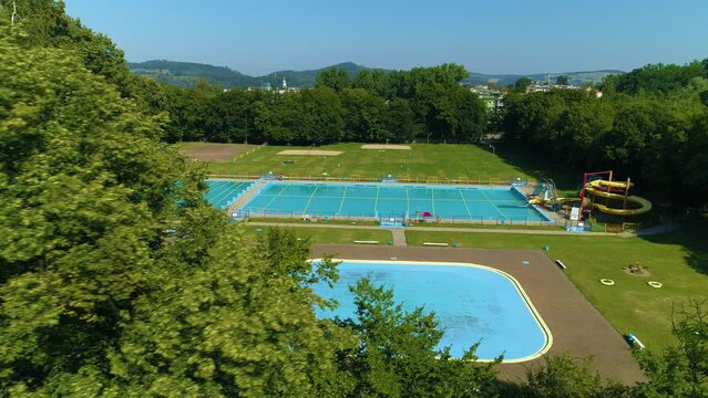 Swimming Pool Jelenia Gora Miejski Basen Aerial View Poland