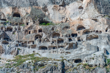 Panorama view of Vardzia caves in Georgia © dudlajzov
