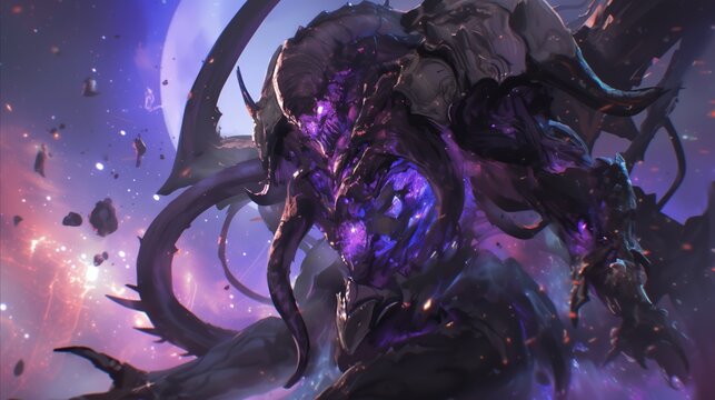 illustration of zerg overlord, scary monsters